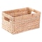 Vintiquewise Storage Bin Basket, Brown, Water Hyacinth, 7.5 in L x 12 in W x 6 in H QI003544.S - alternate 4
